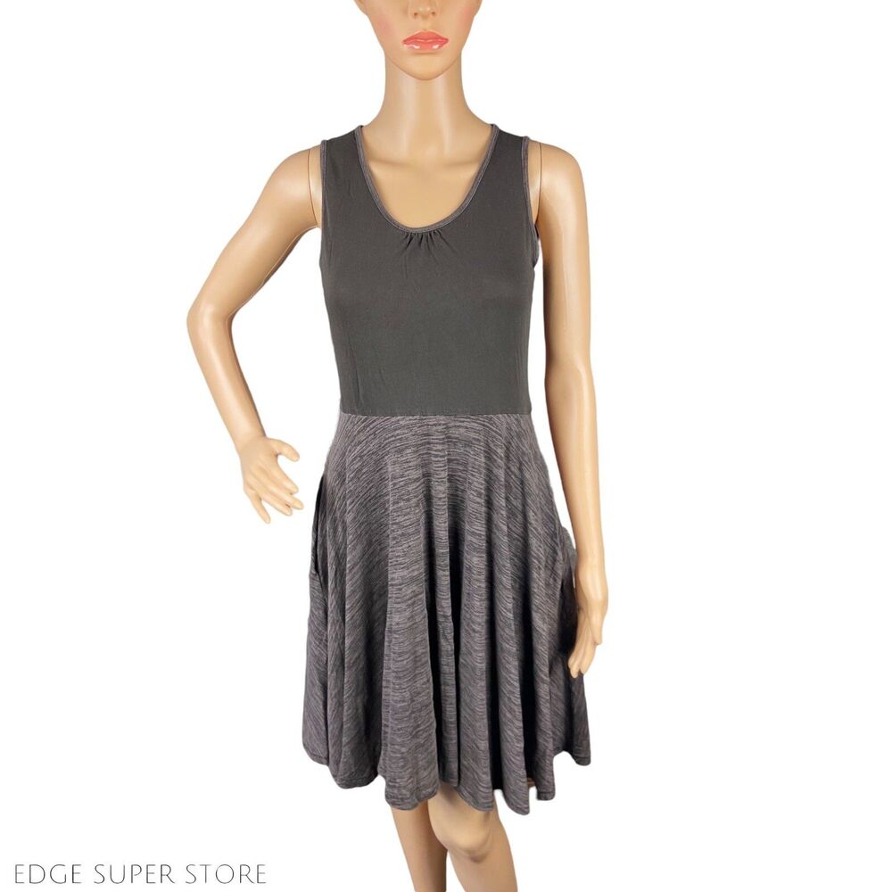 Alternative Orange Label Brown Jersey Stretch Sleeveless Belted Dress Size 2